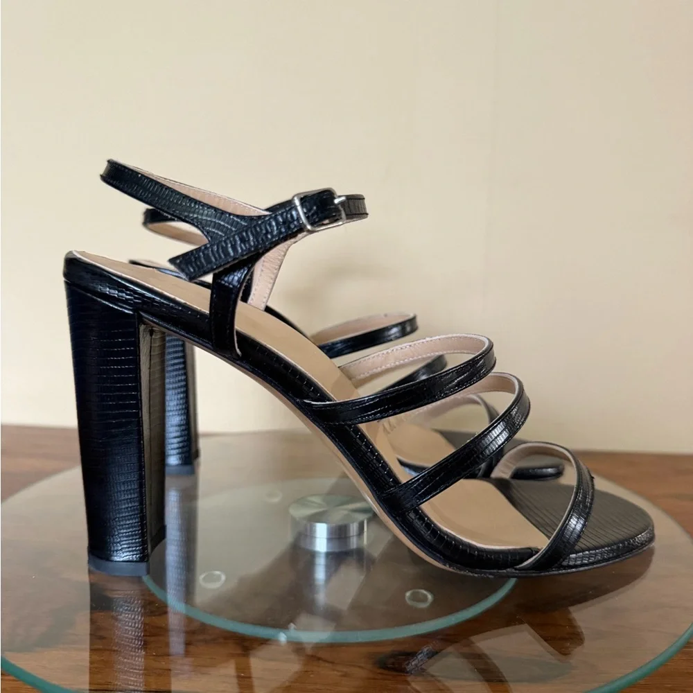 Inez Sasha heel in Black Lizard Emboss size 9.5 W - Picture 10 of 17